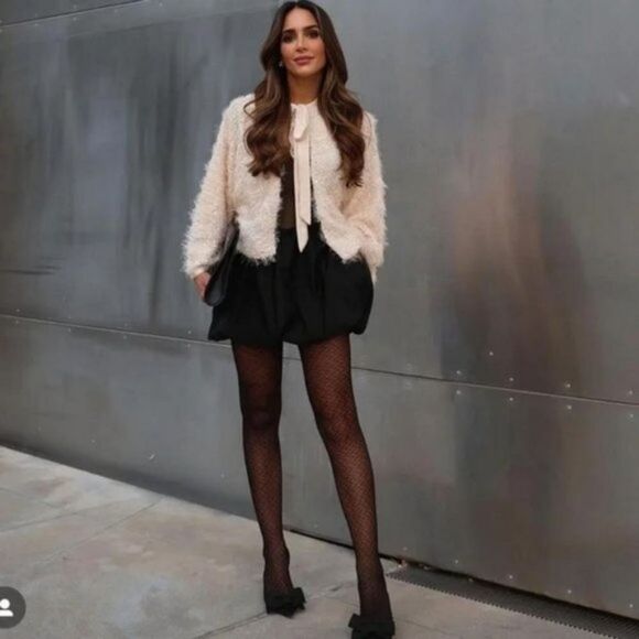 NWTβZara ZW Collection Navy Blue Size S Balloon Mini Skirt - Picture 3 of 11